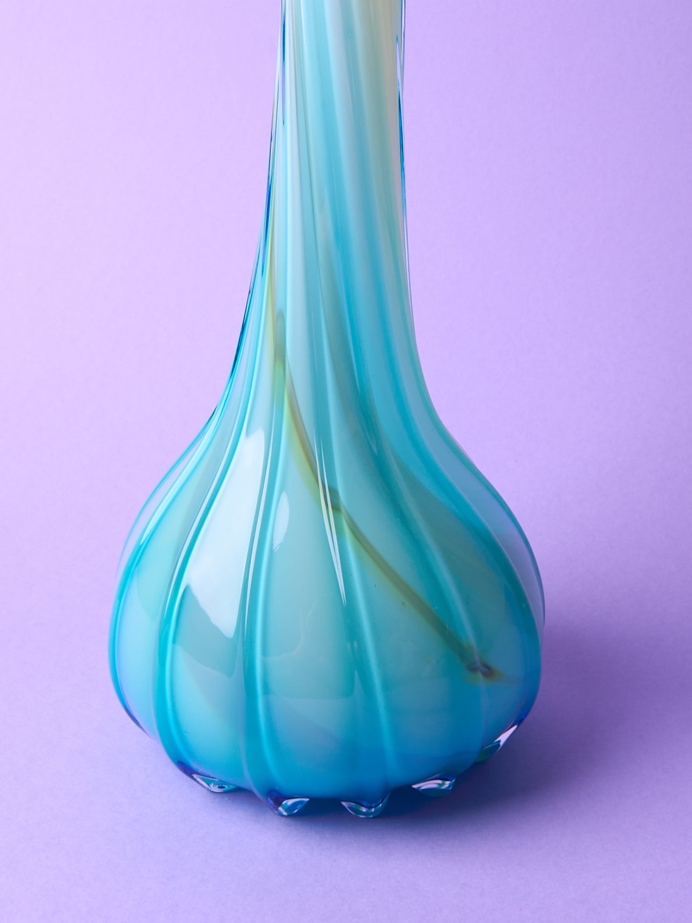 Vintage light blue Murano glass vase