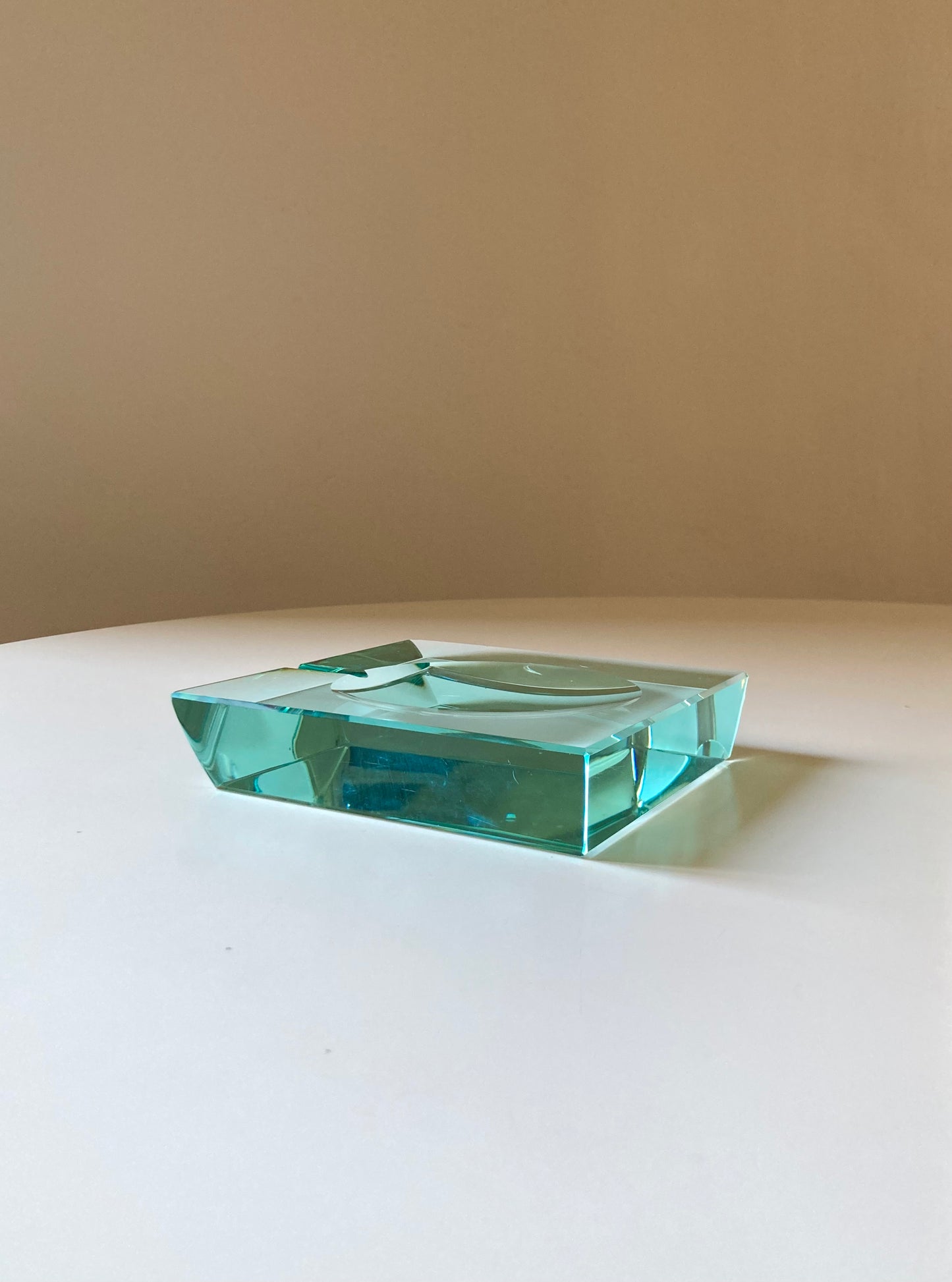 Square glass ashtray