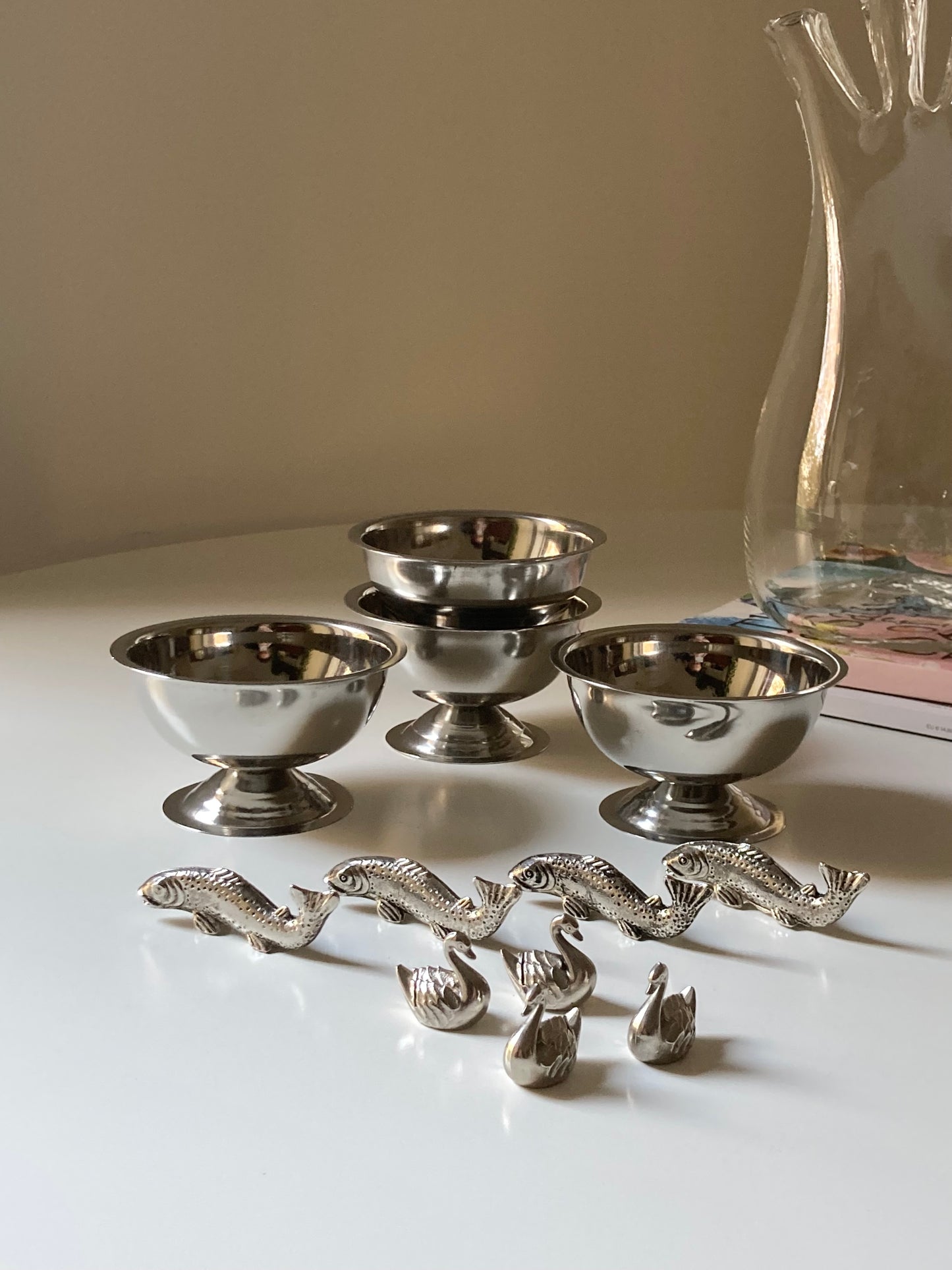 Set 4 poggia coltello a forma di pesce