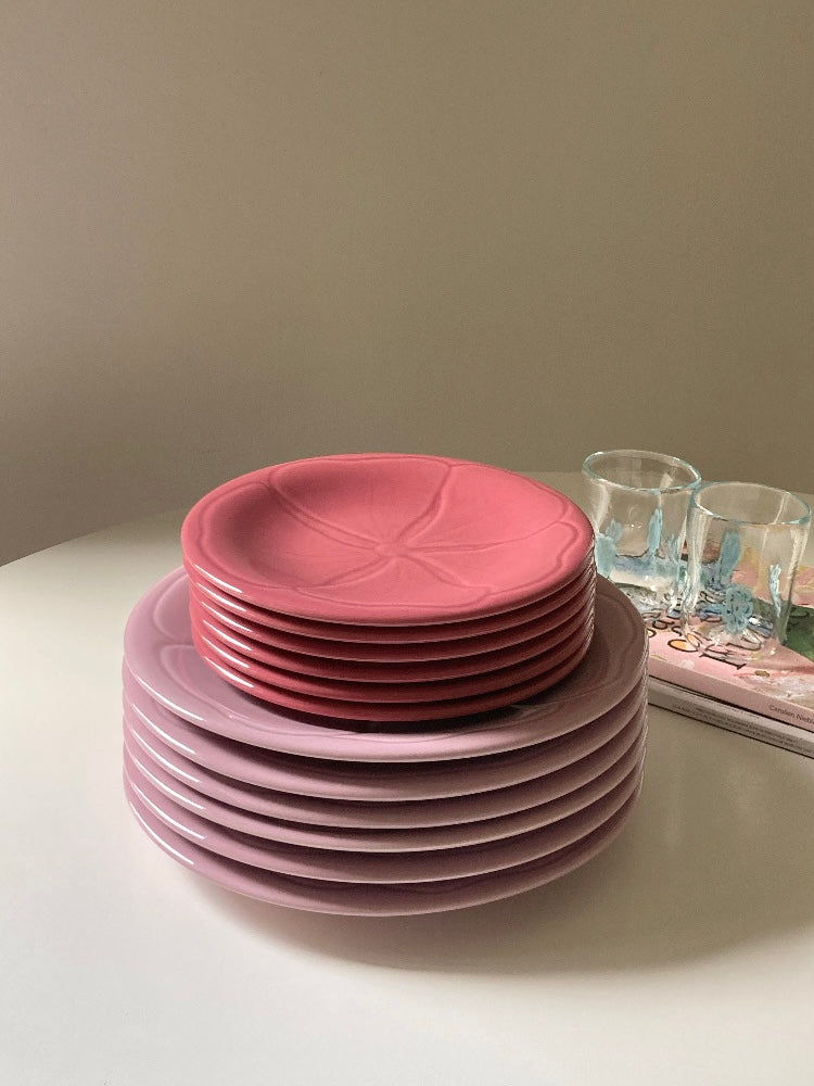 Ensemble de 6 assiettes à dessert en faïence française