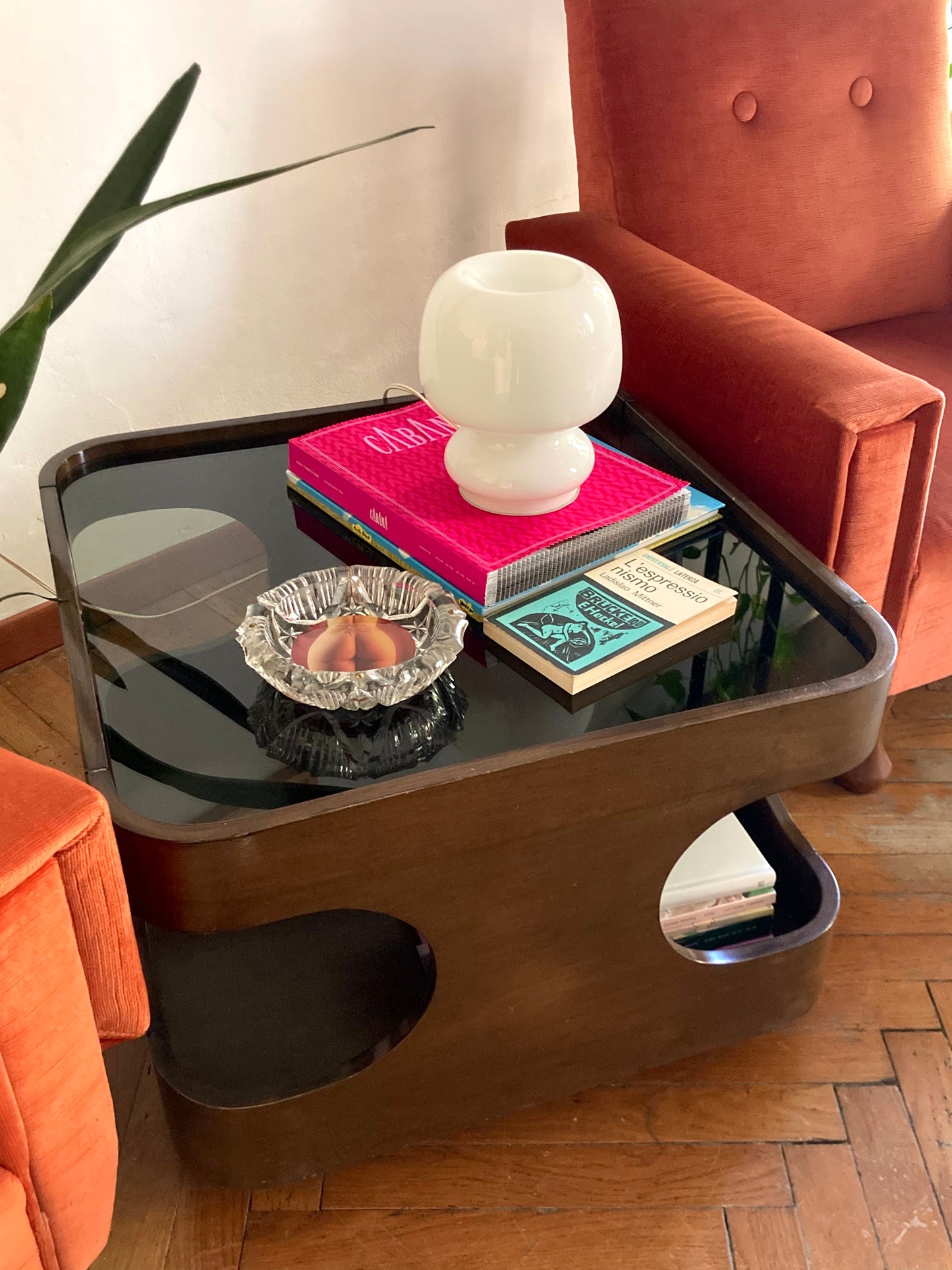 Vintage space age square coffee table