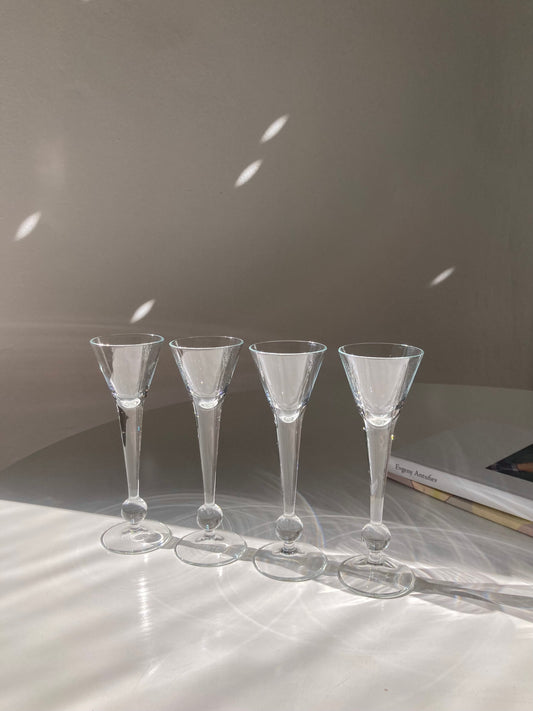 Set of 4 tall bitter glasses