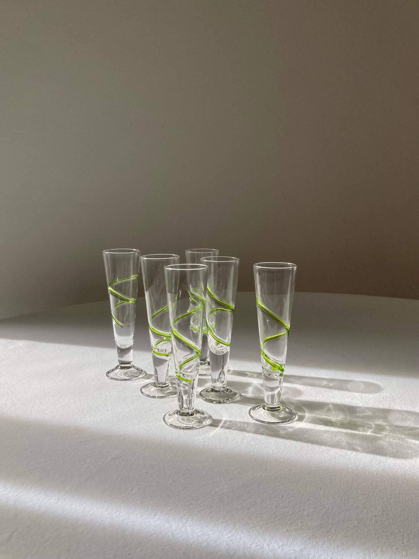 Set of 6 handmade liqueur glasses