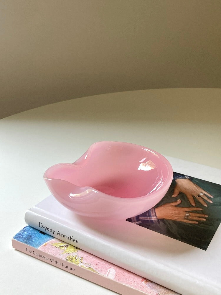 Ciotola posacenere di Murano rosa opalino