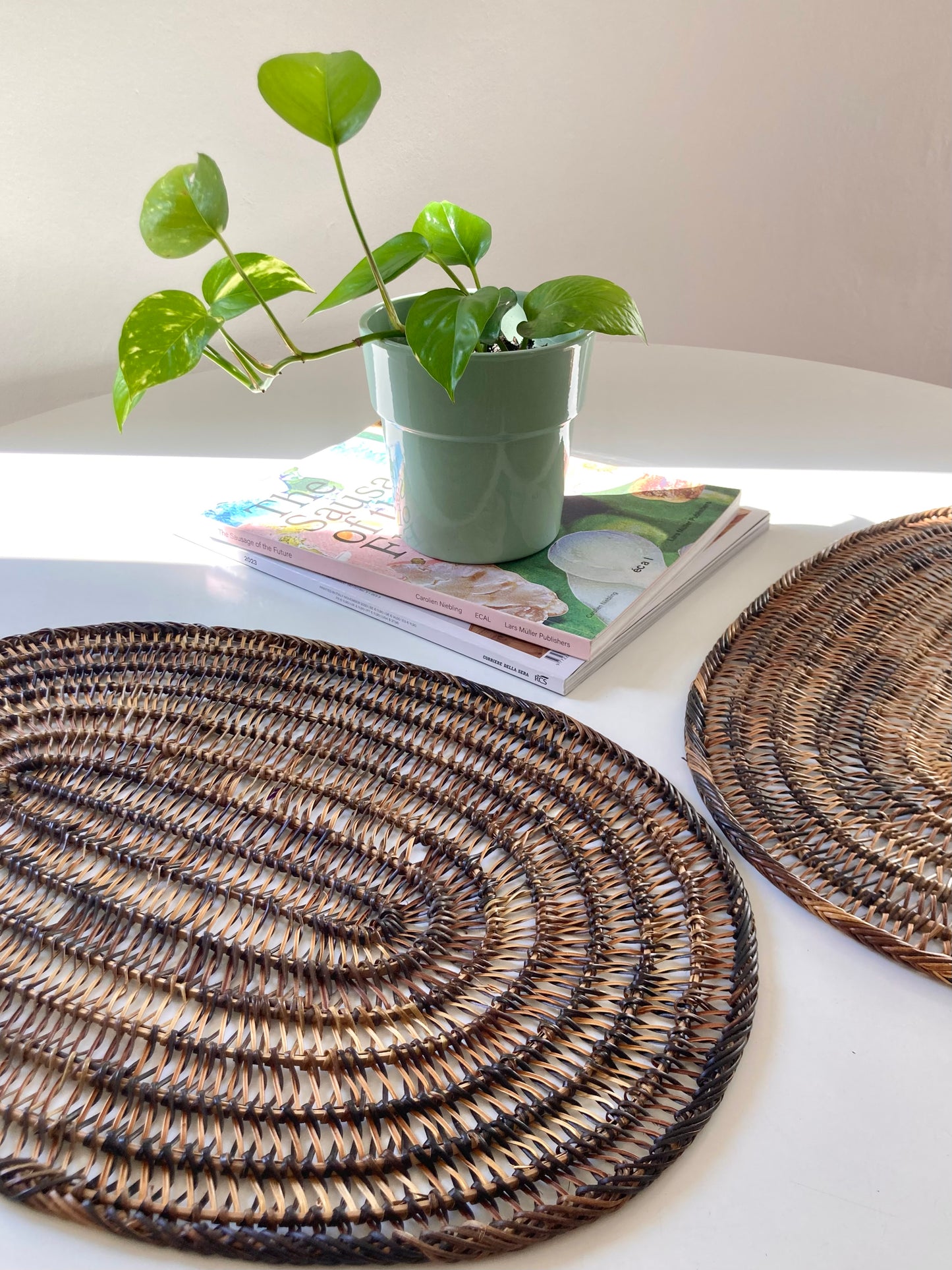 Set of 6 wicker placemats