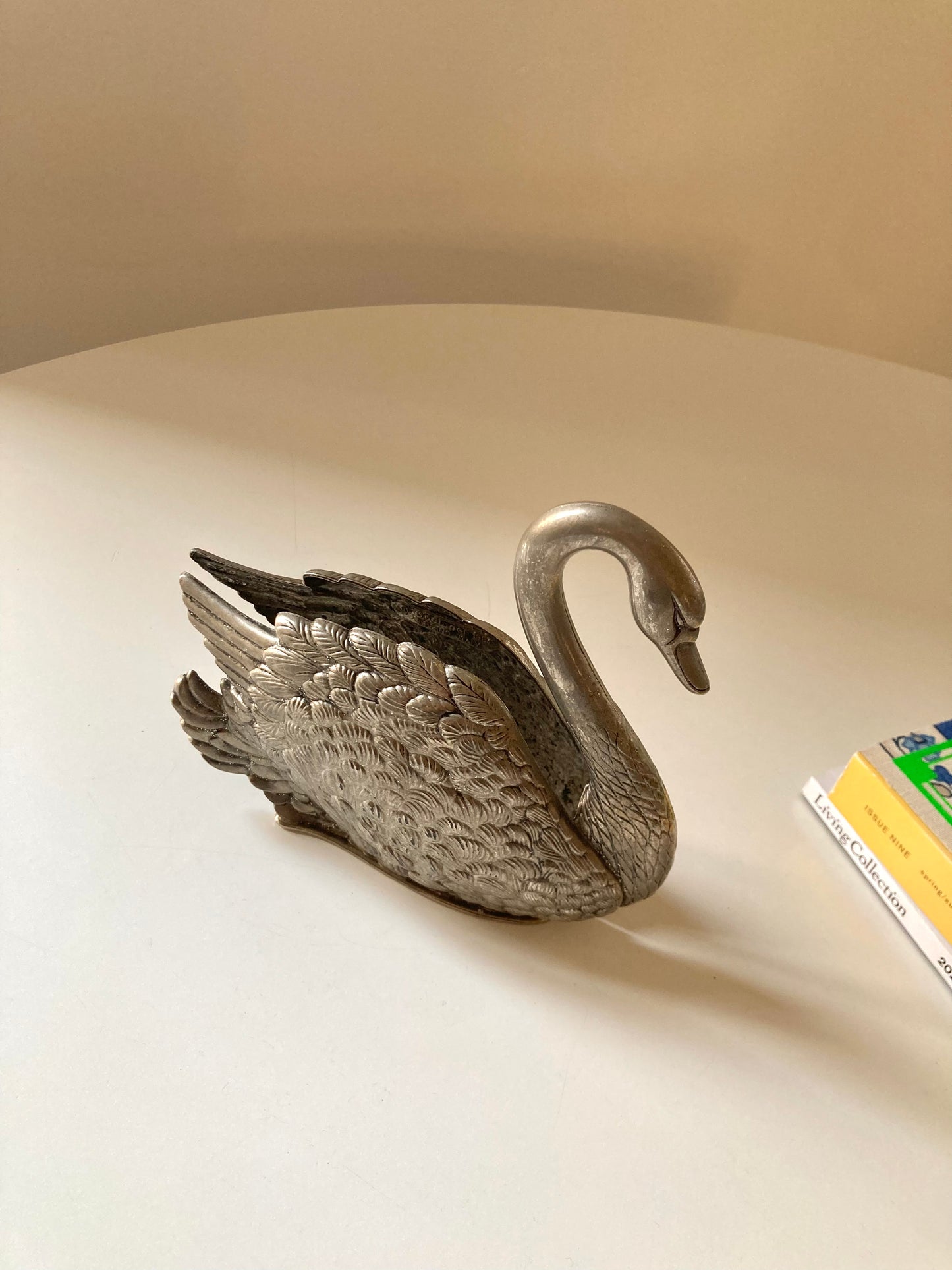 Swan silver plated vintage napkin holder