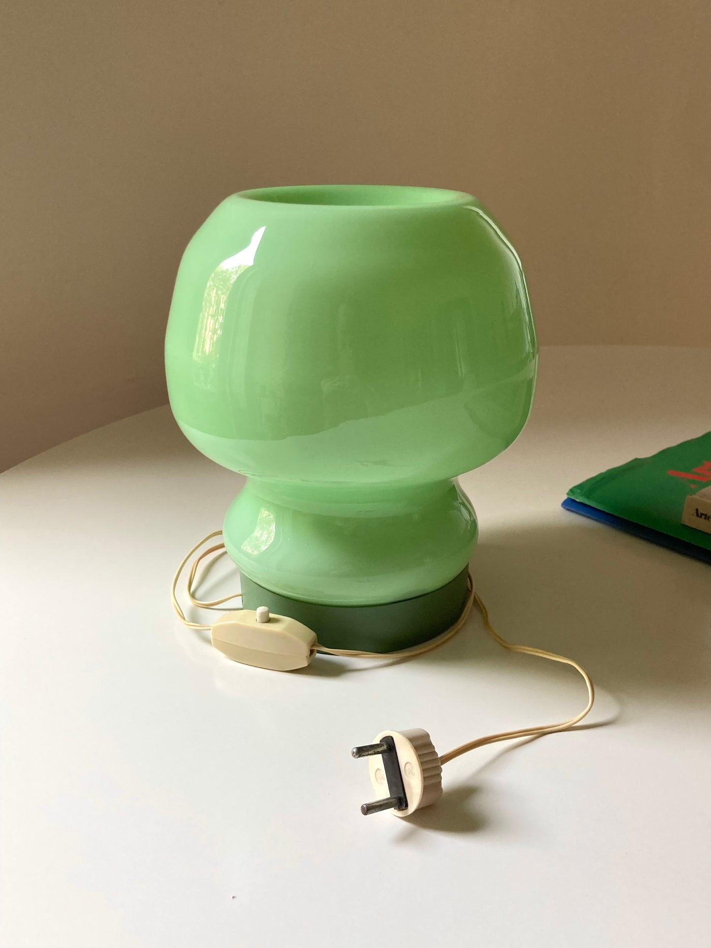 Lampada a fungo vintage verde