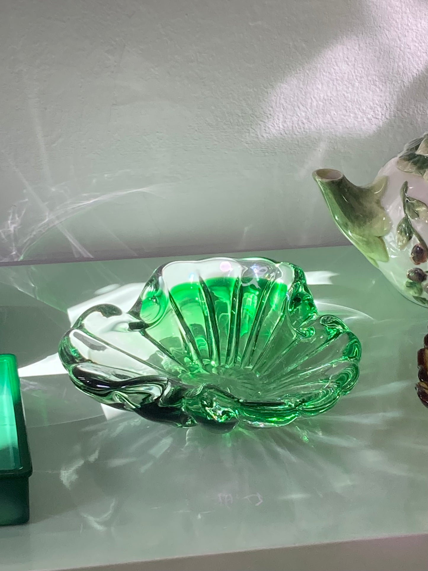 Grande posacenere o svuotatasche verde