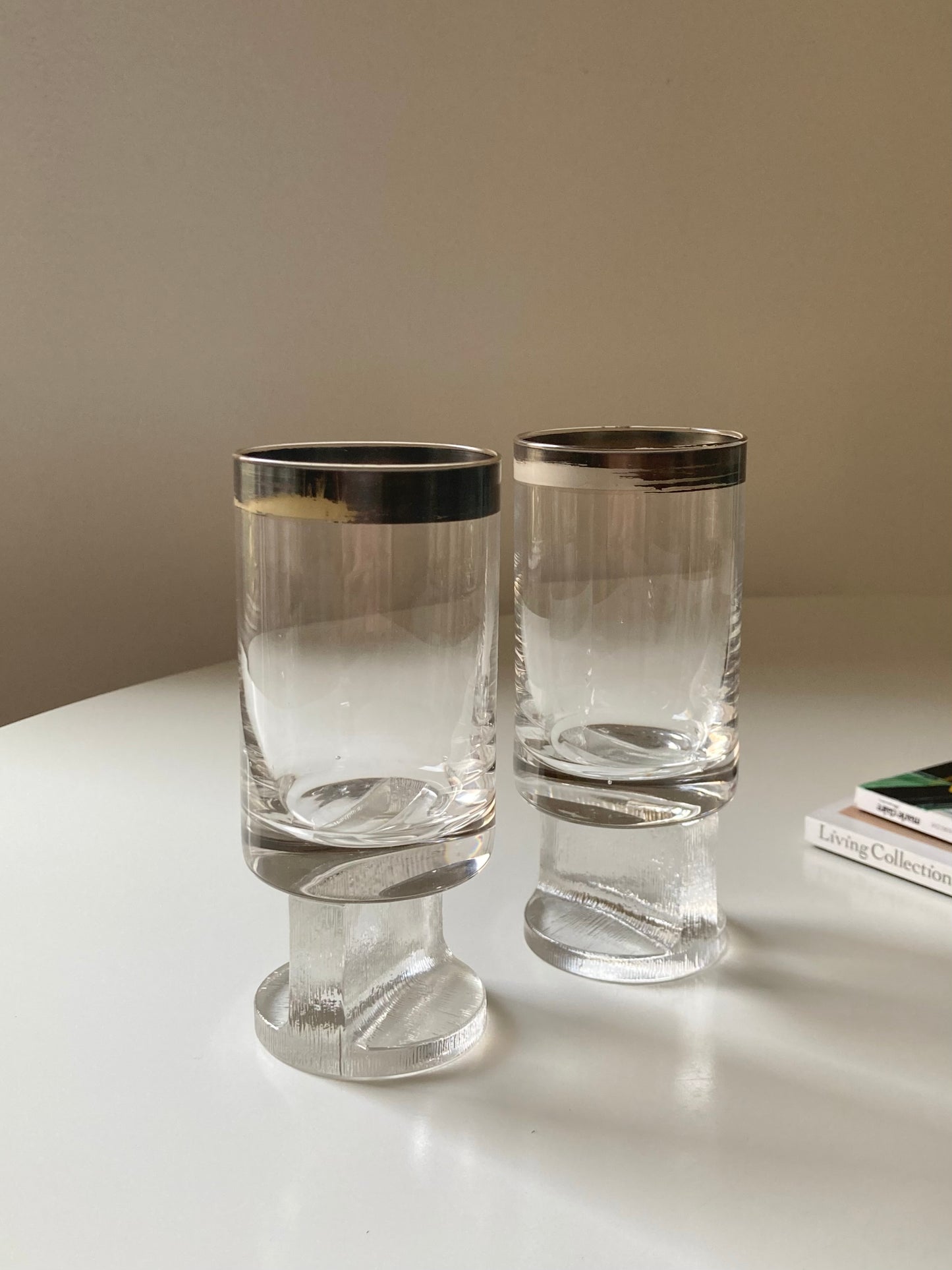 Set di 4 bicchieri alti in vetro trasparente