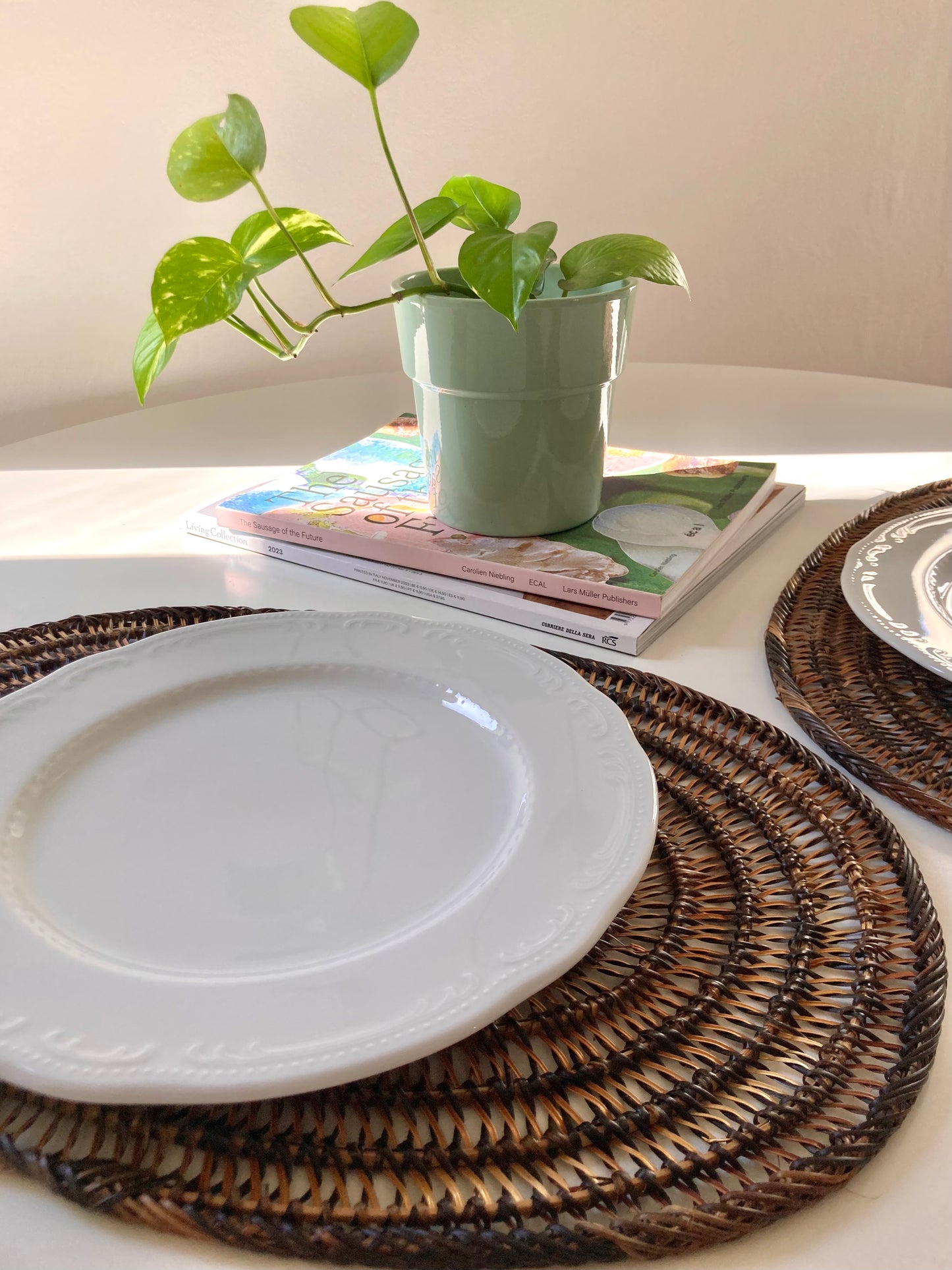 Set of 6 wicker placemats