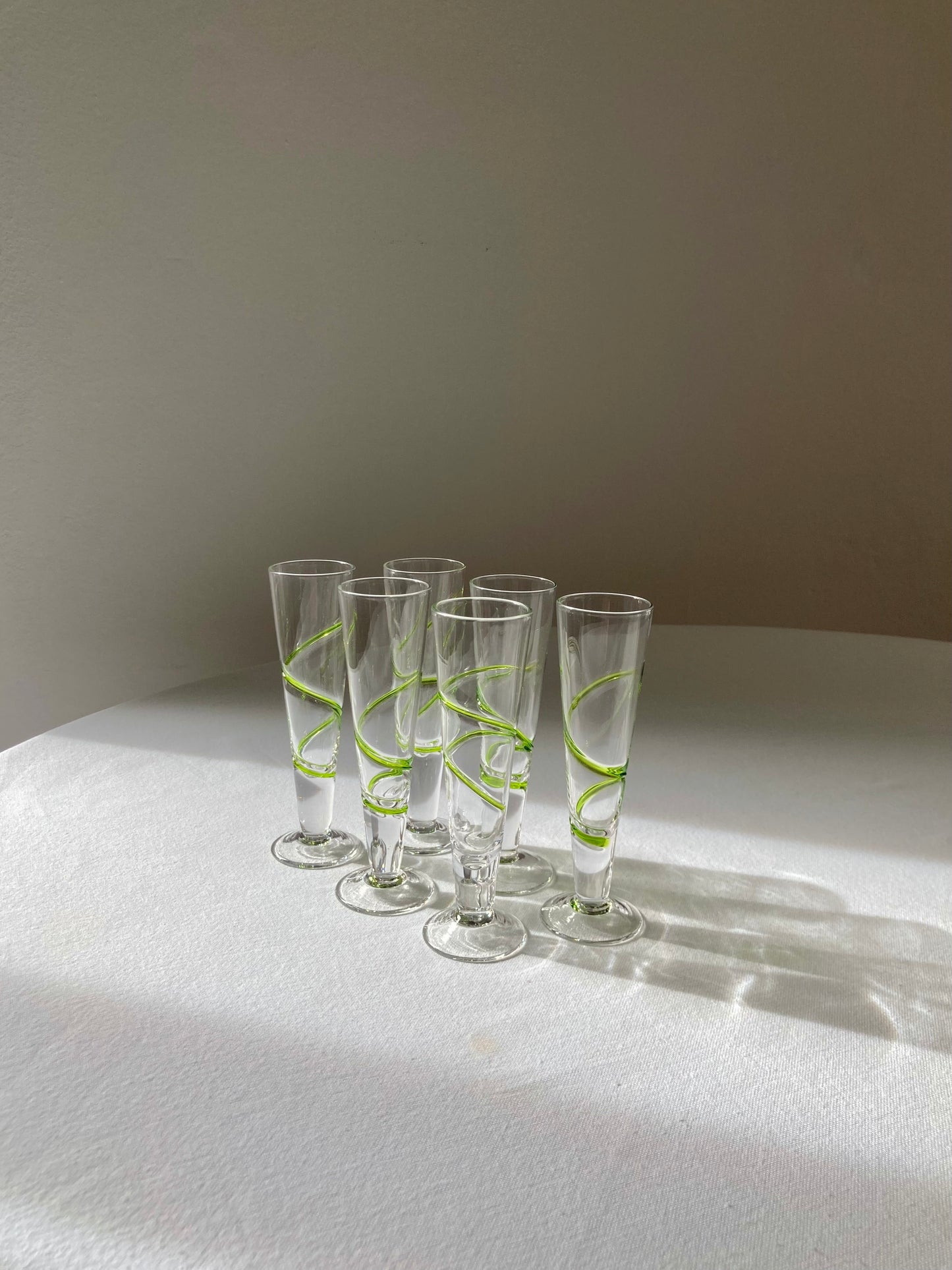 Set of 6 handmade liqueur glasses