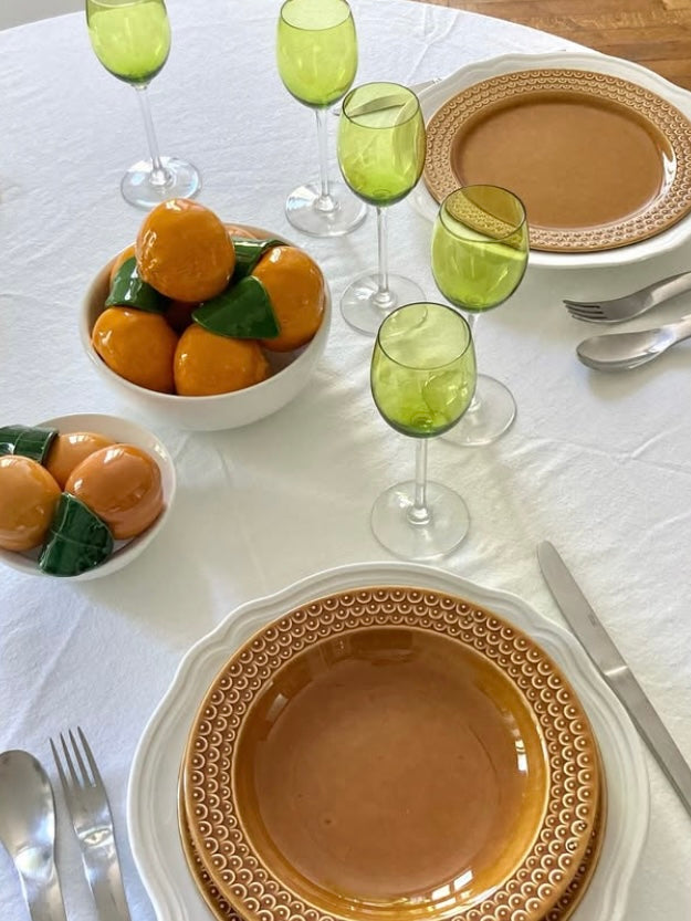 Set di 6 calici vintage francesi verdi