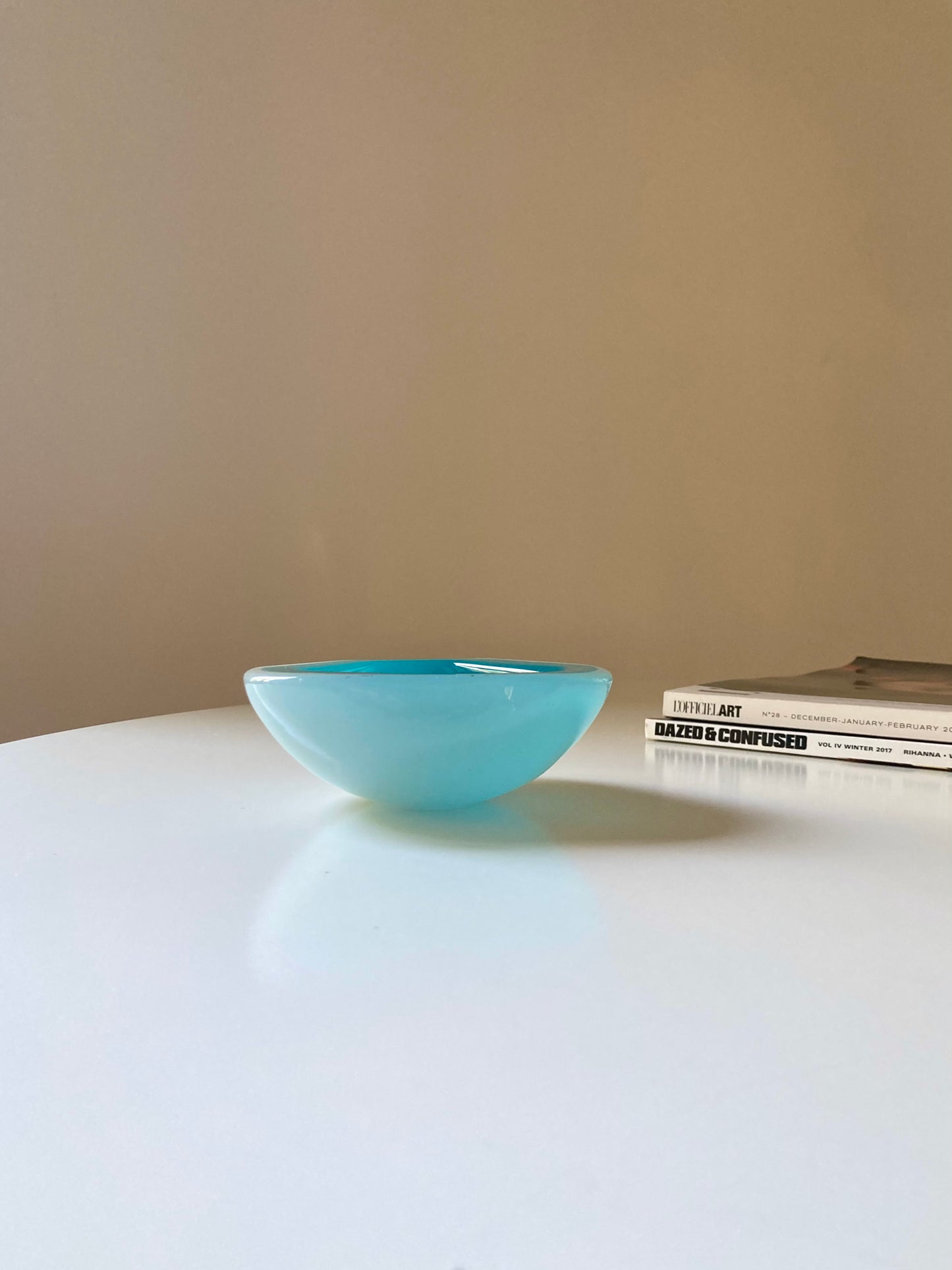 Opaline Murano glass ashtray