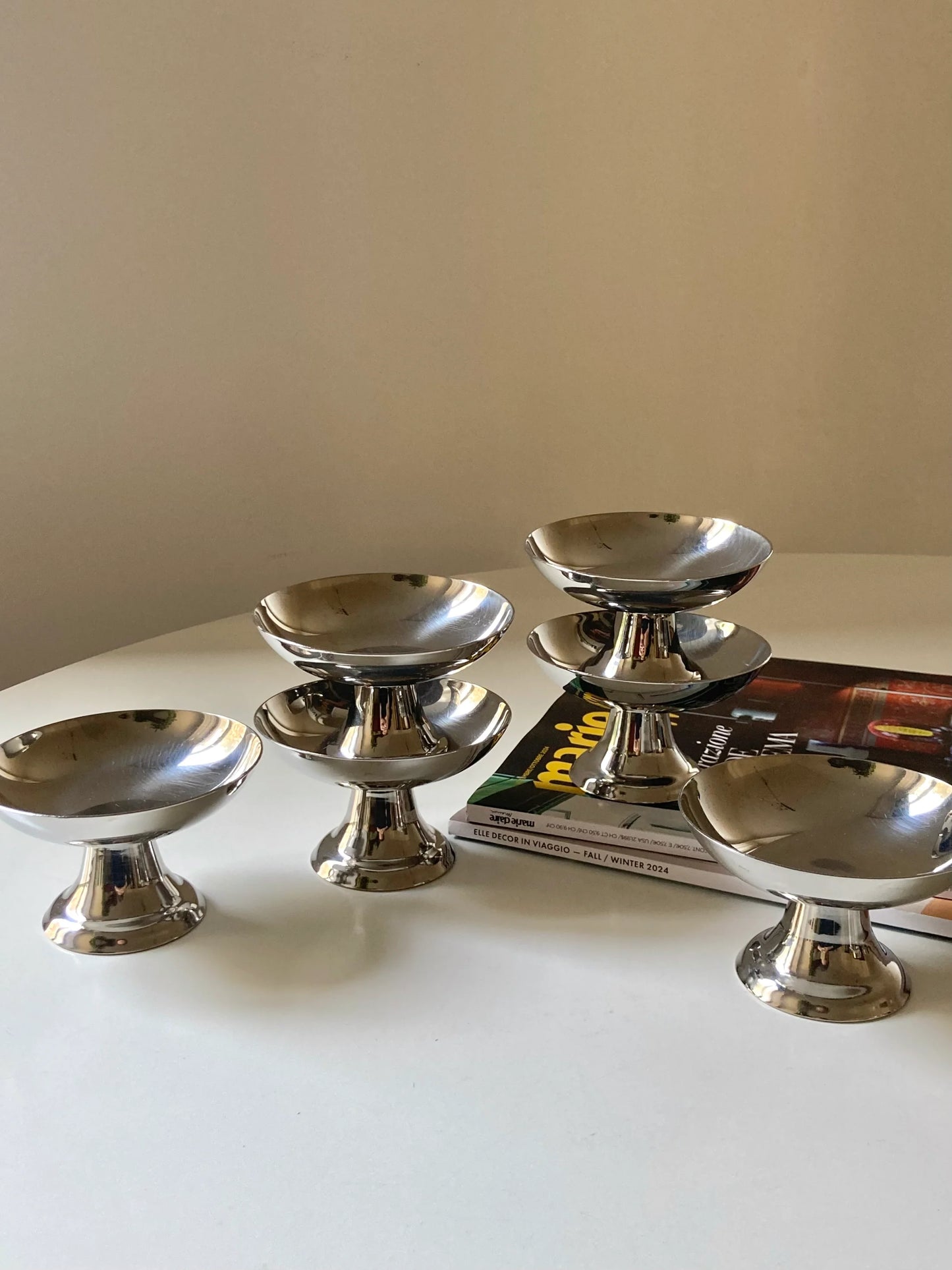 Rental ~ Coppette basse vintage in acciaio