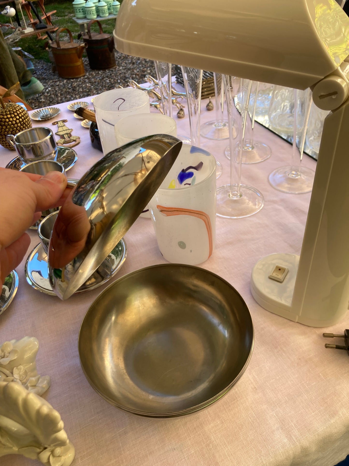 Scatola vintage in acciaio