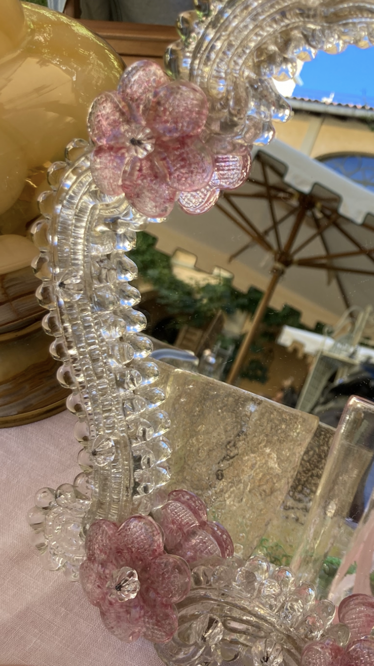 Specchio in vetro di Murano vintage