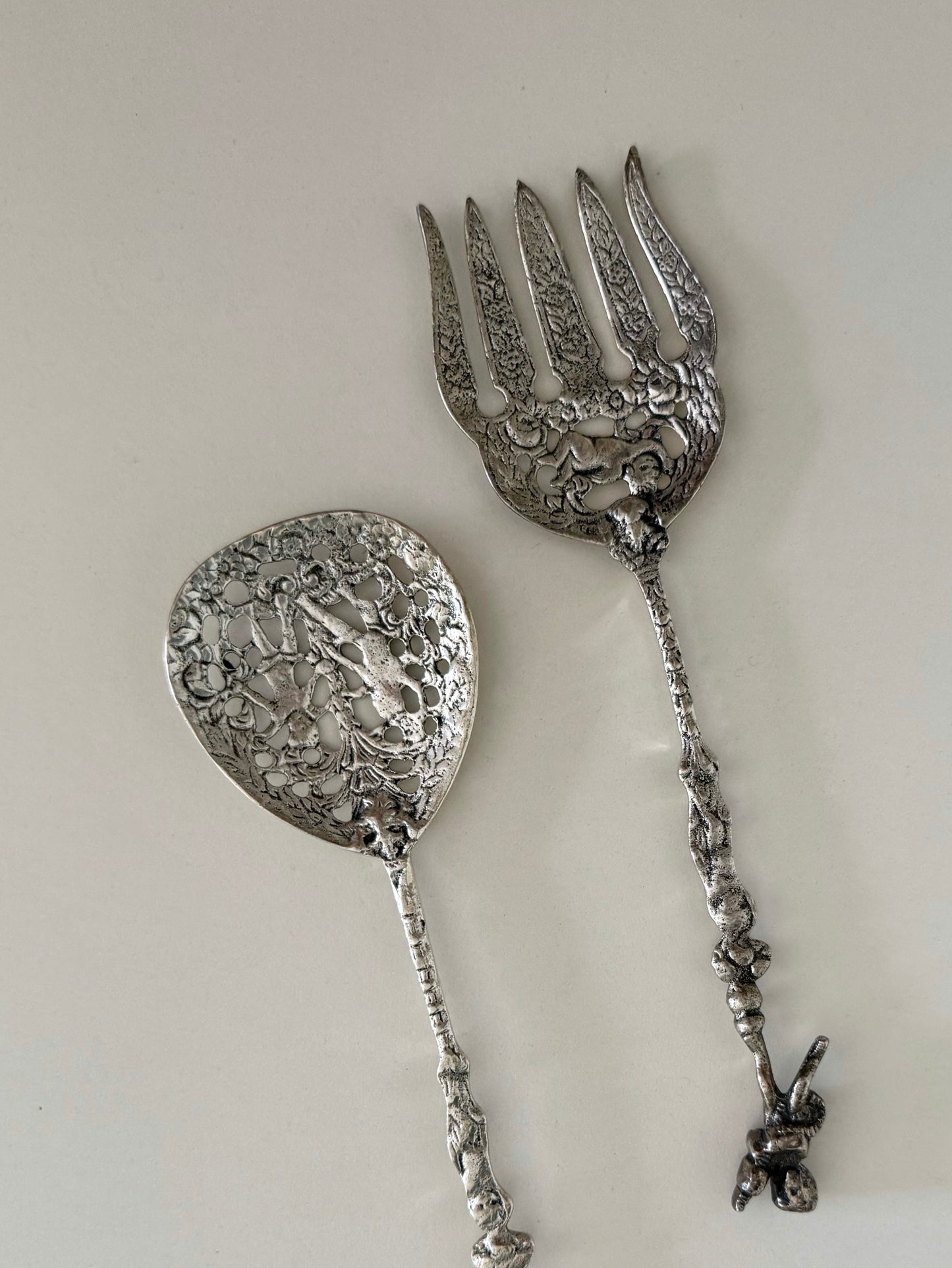 Rosetta ~ Coppia di posate da portata