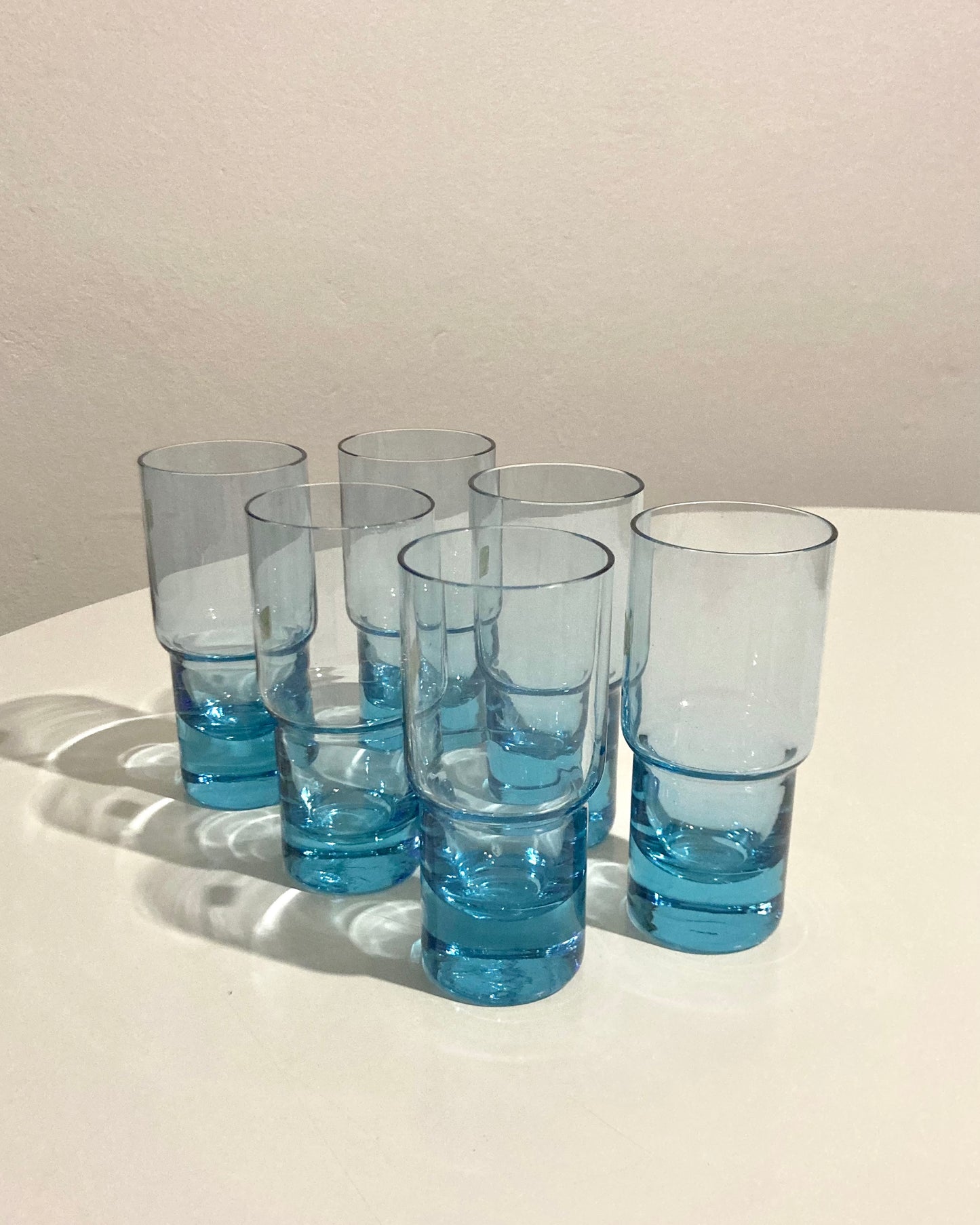 Set di 6 bicchieri vintage in vetro alessandrite