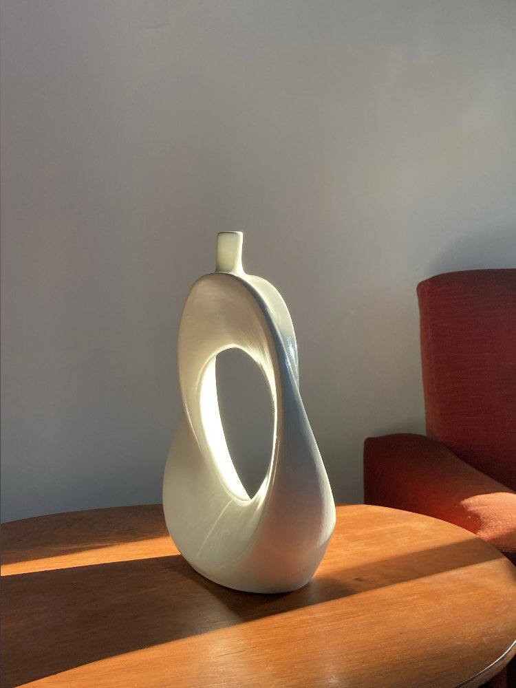 Grande vaso bianco in ceramica