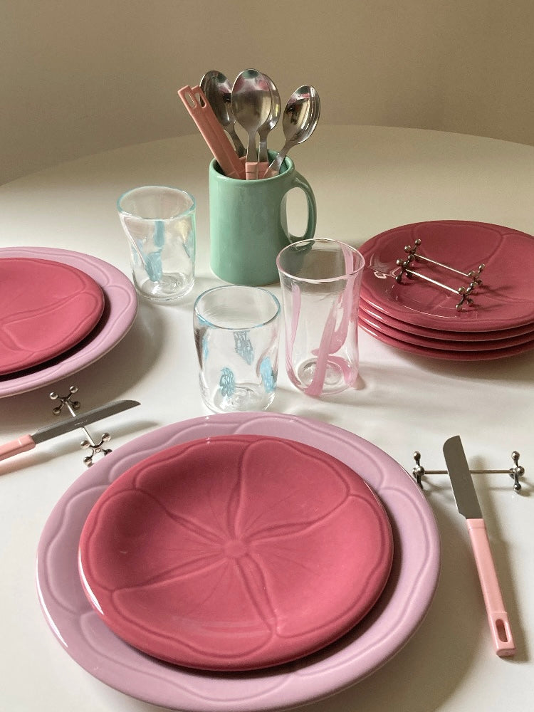Ensemble de 6 assiettes à dessert en faïence française