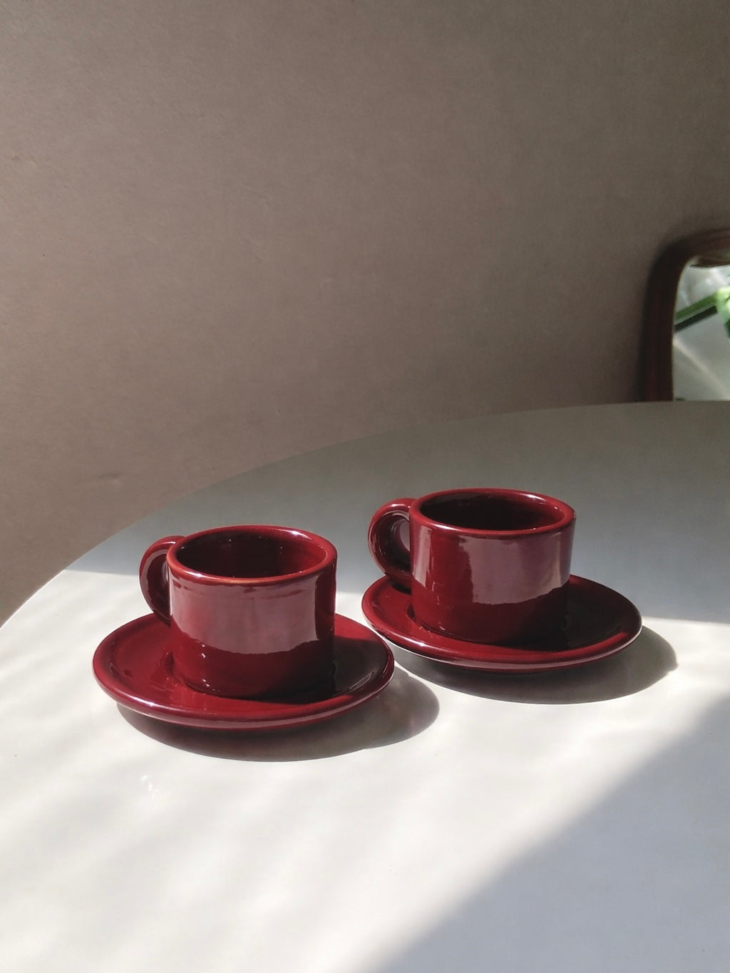 Set 4 tazzine da caffè amaranto