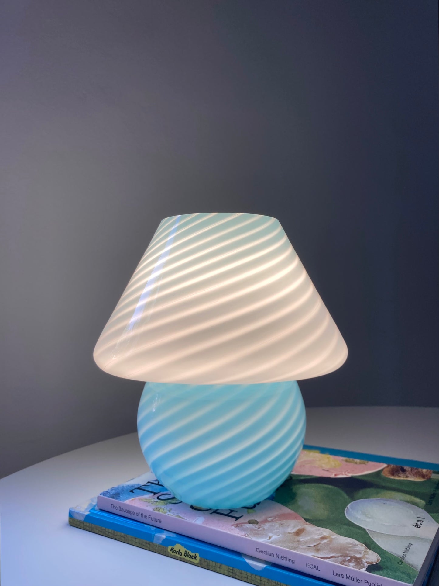 Murano glass mushroom lamp