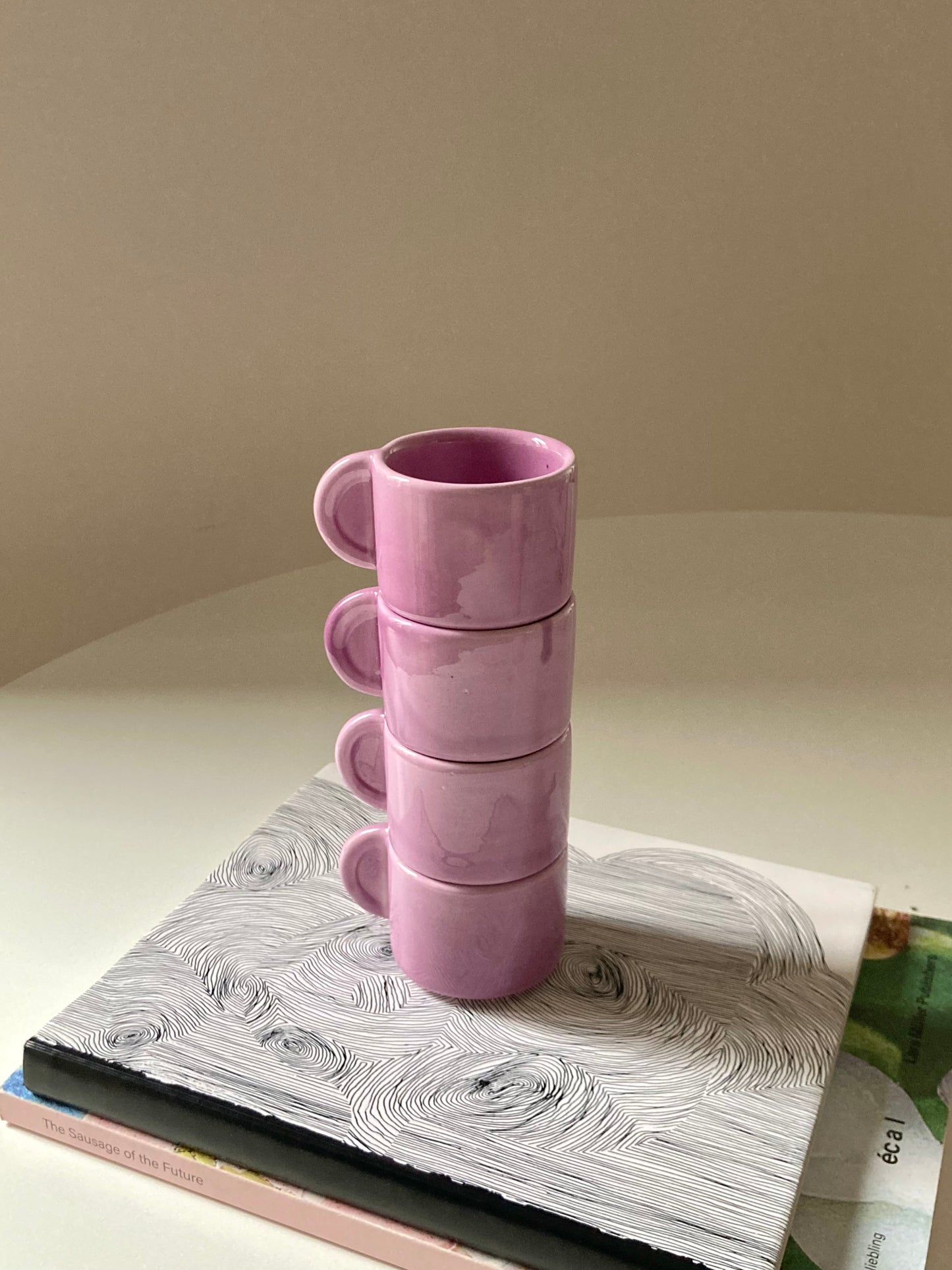 Set di 4 tazzine da caffè lilla