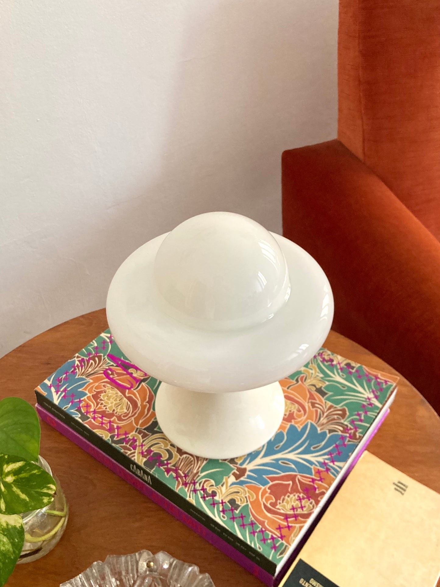 Vintage white UFO space age lamp