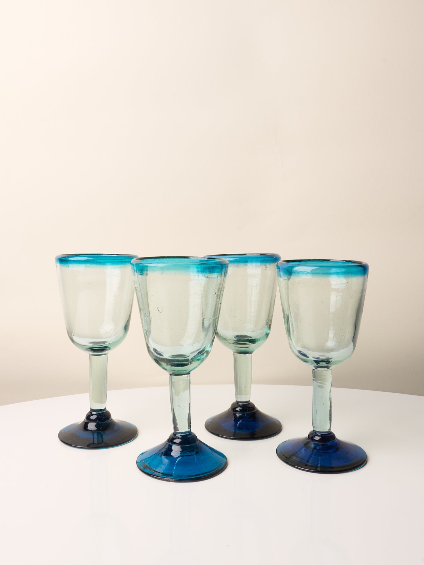 Set of 4 large handmade glasses