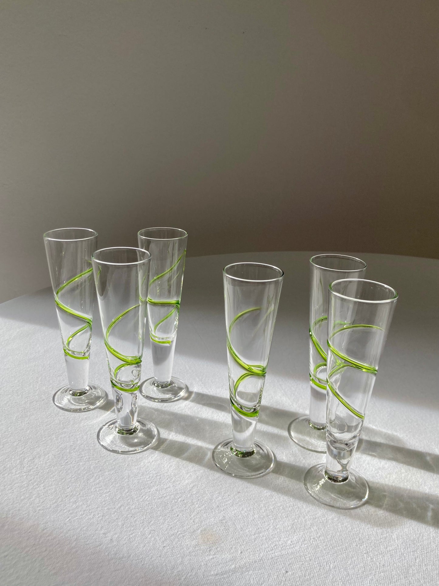 Set of 6 handmade liqueur glasses