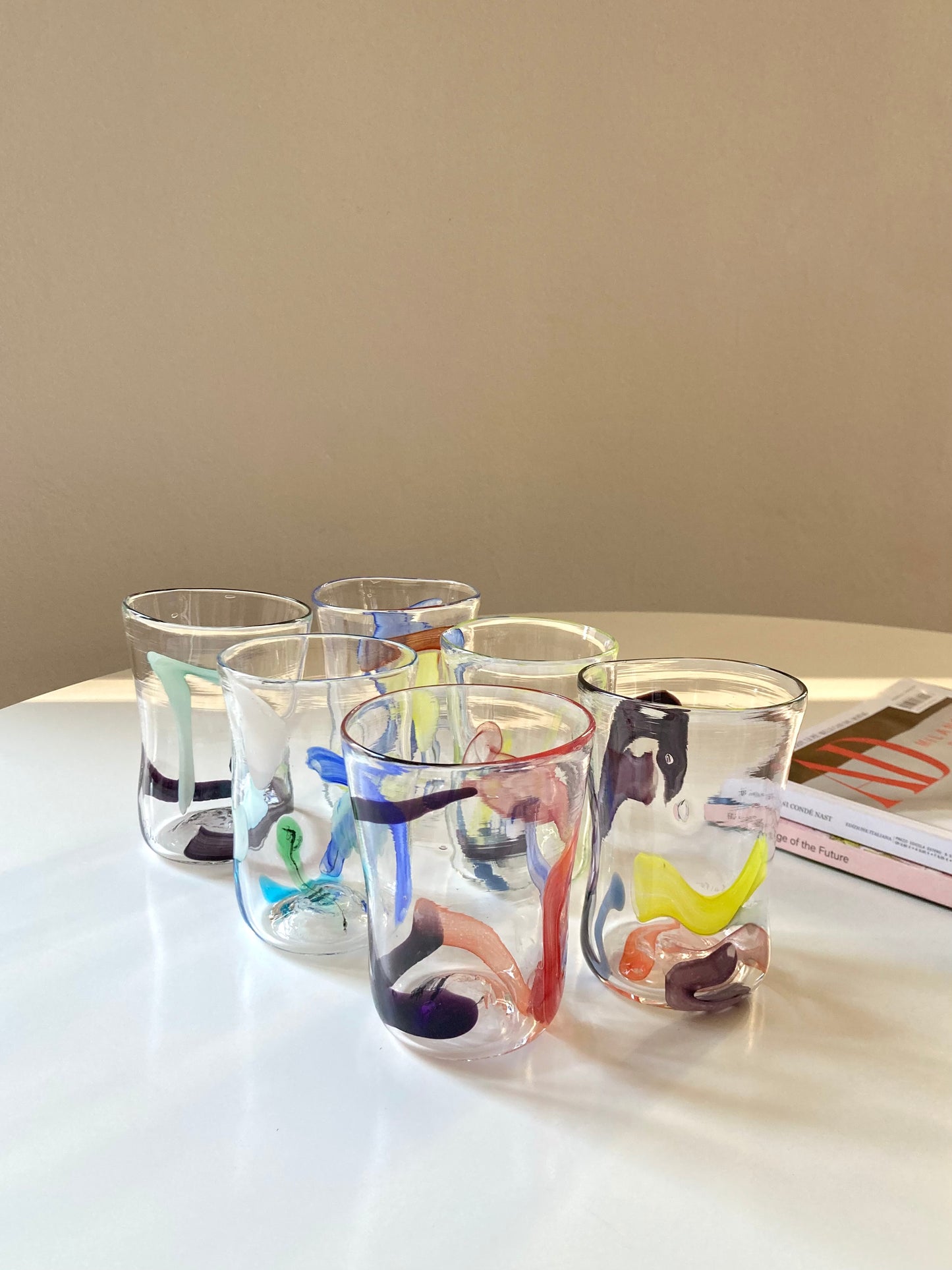 Set di 6 goti veneziani colorati