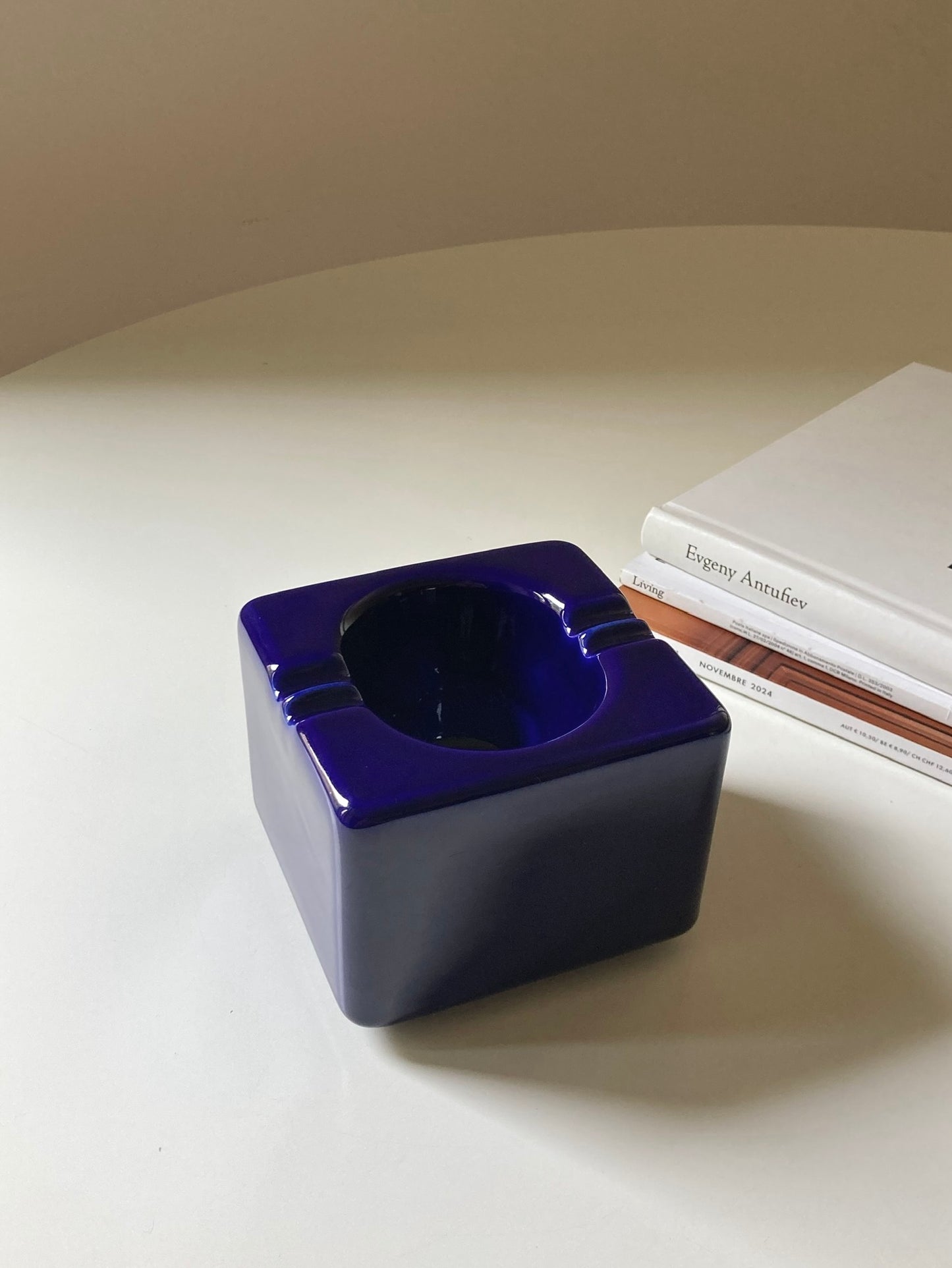 Posacenere vintage blu ‘Il Picchio’