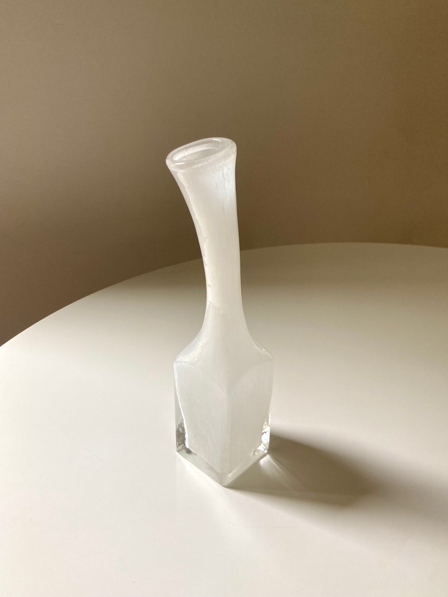 White Murano glass vase