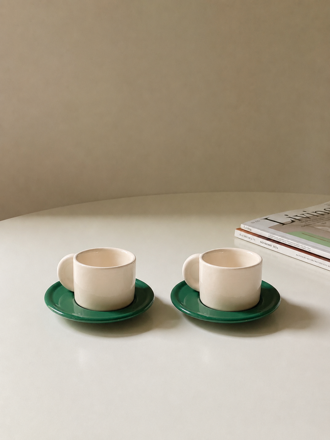 Coppia di due tazzine da caffè