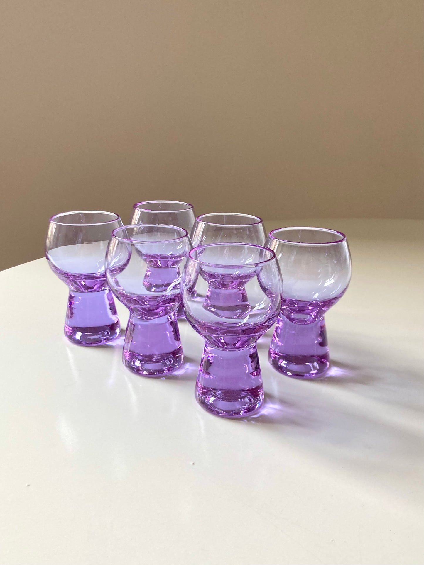 Set of 6 vintage liqueur glasses