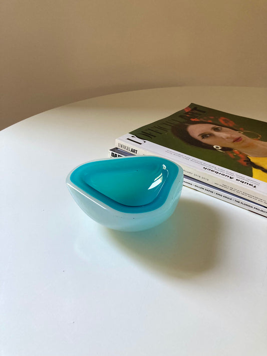 Opaline Murano glass ashtray