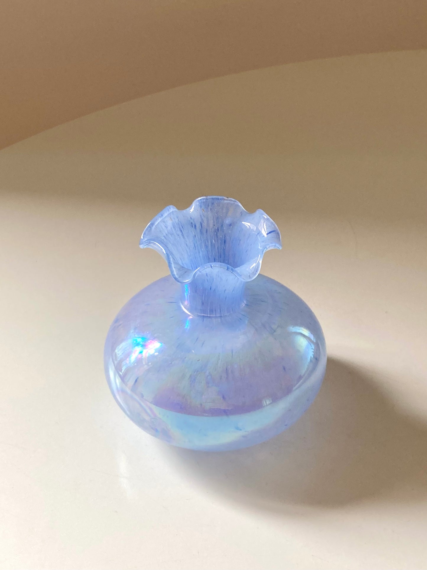 Iridescent blue Murano vase