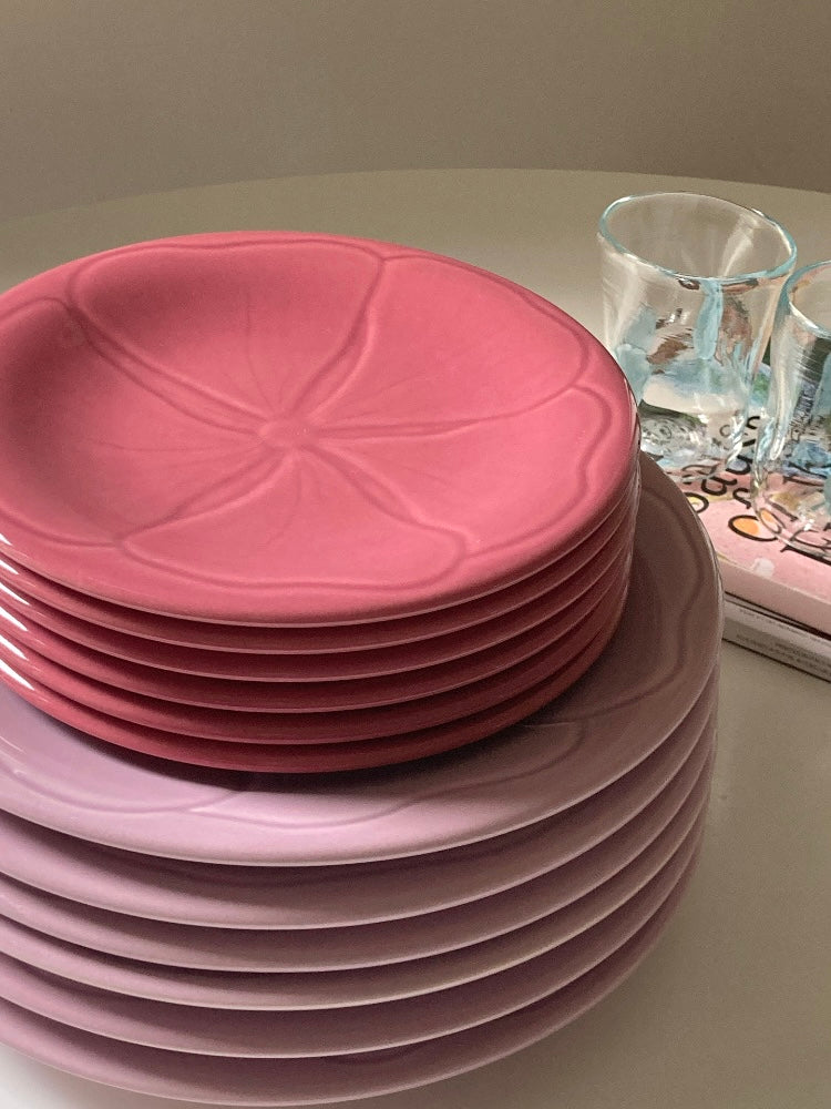 Ensemble de 6 assiettes à dessert en faïence française