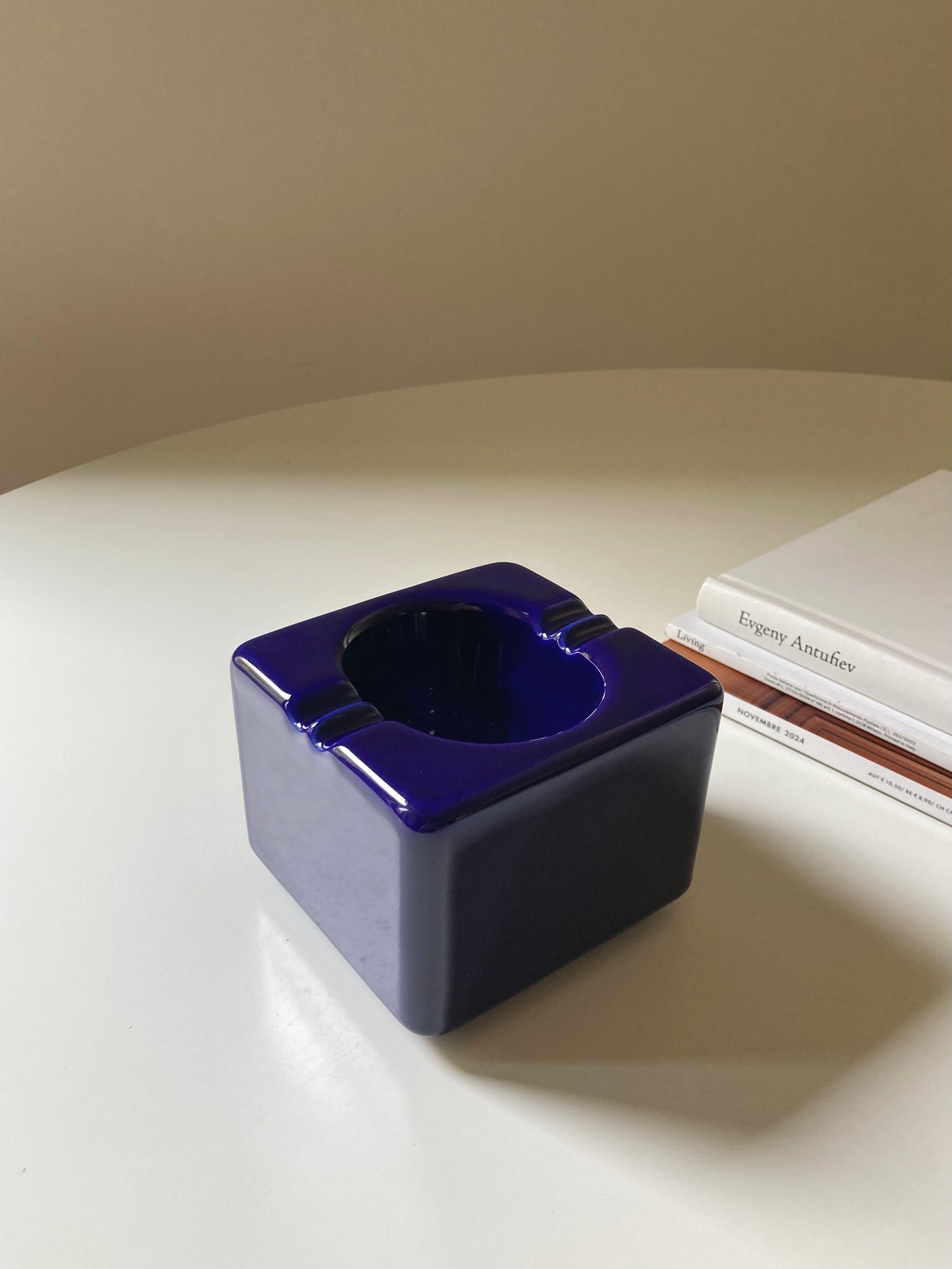 Posacenere vintage blu ‘Il Picchio’