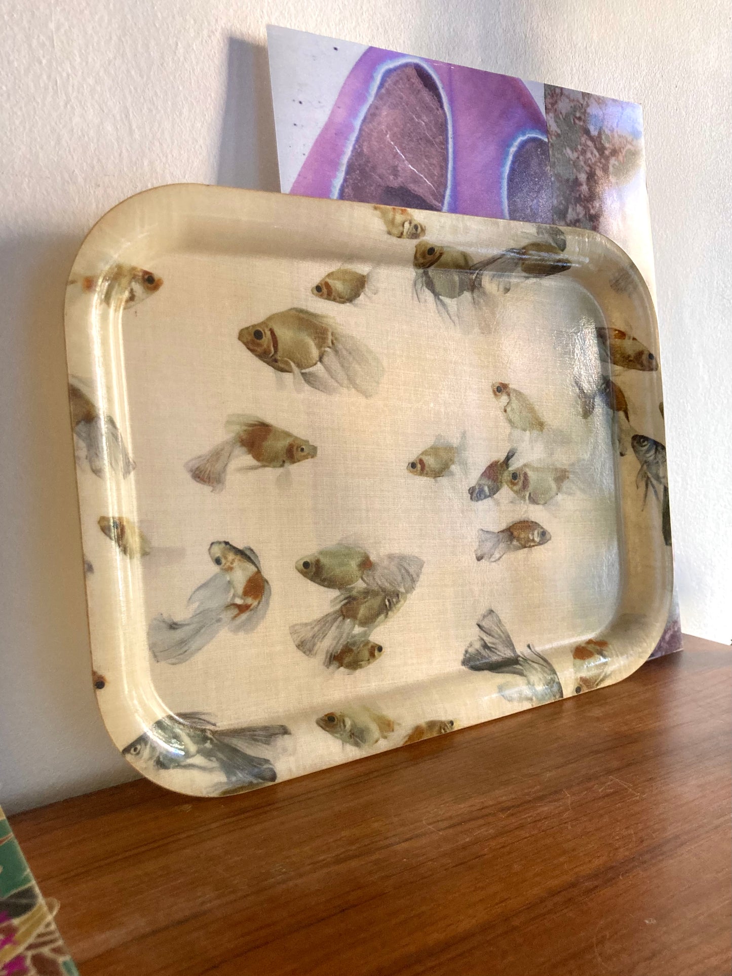 Vintage Manover tray with goldfish