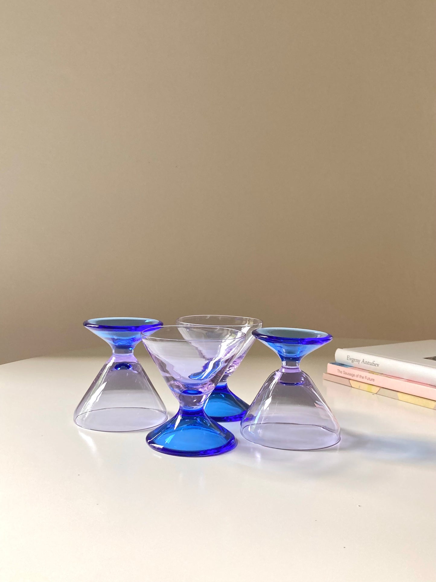 Set 4 coppette dessert blu e viola