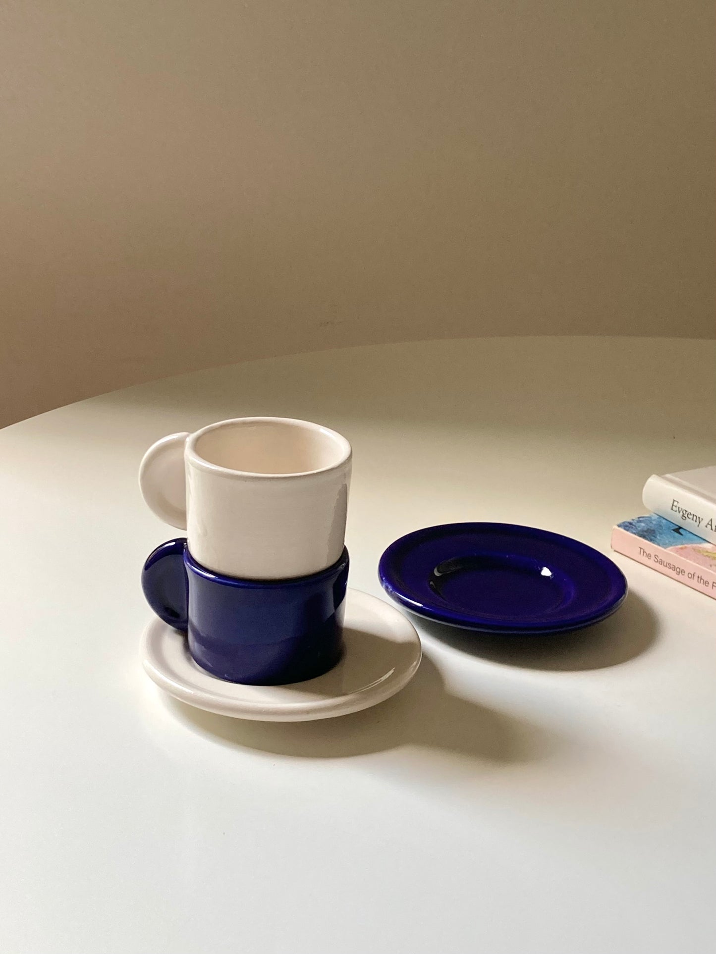 Set 6 tazzine da caffè blu e bianche