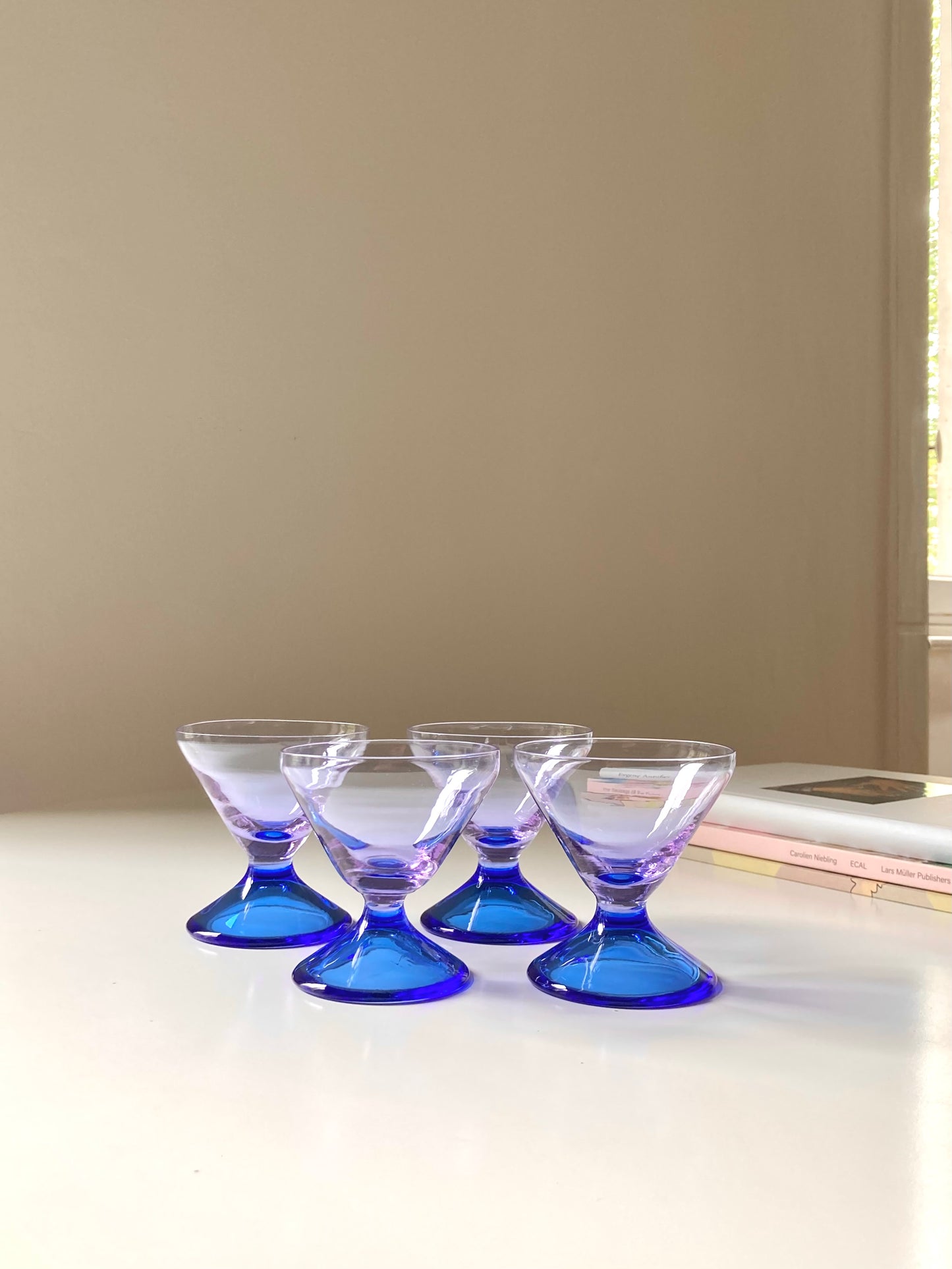 Set 4 coppette dessert blu e viola