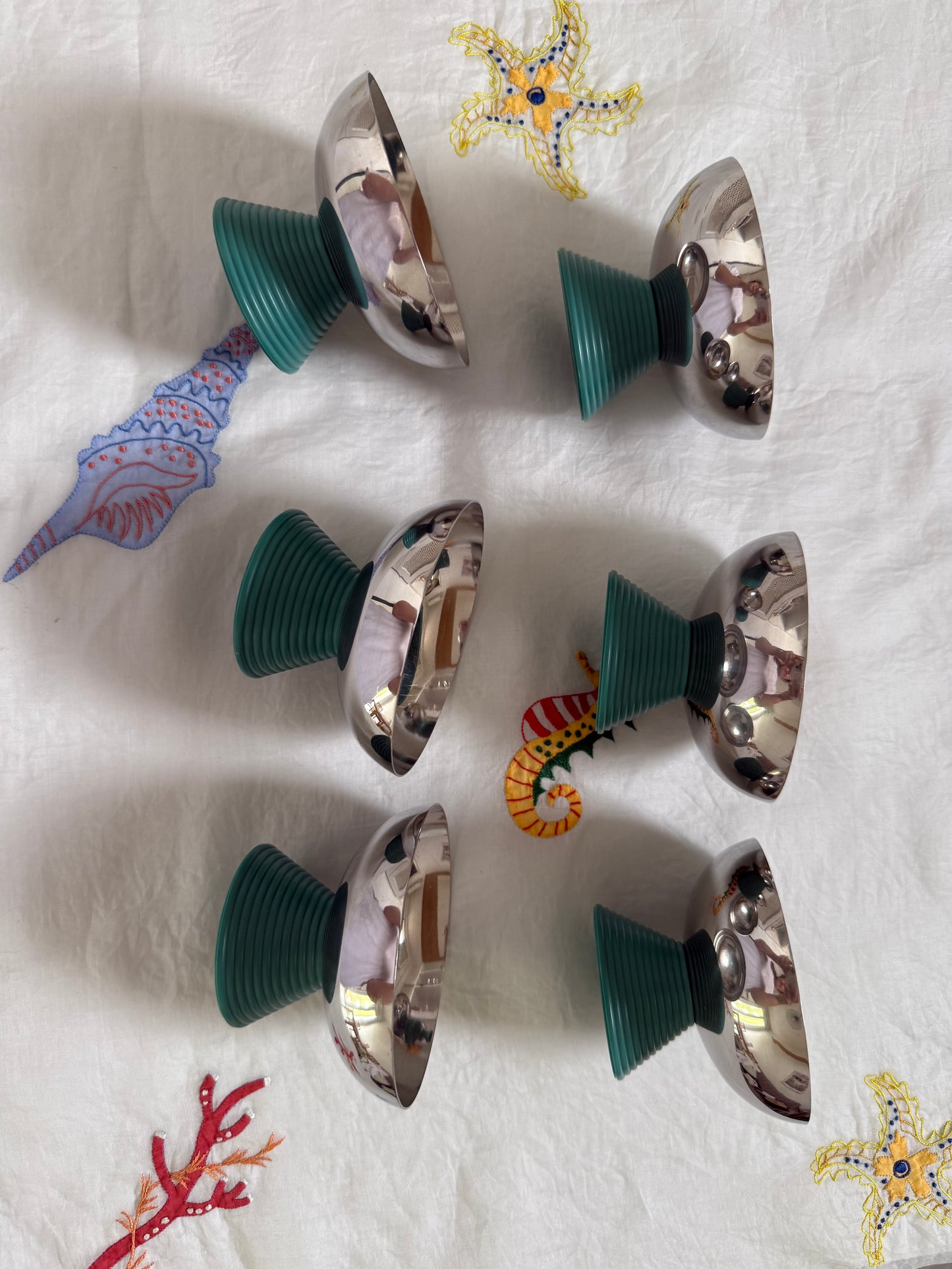 Rosetta ~ Set 6 coppette con base Tiffany