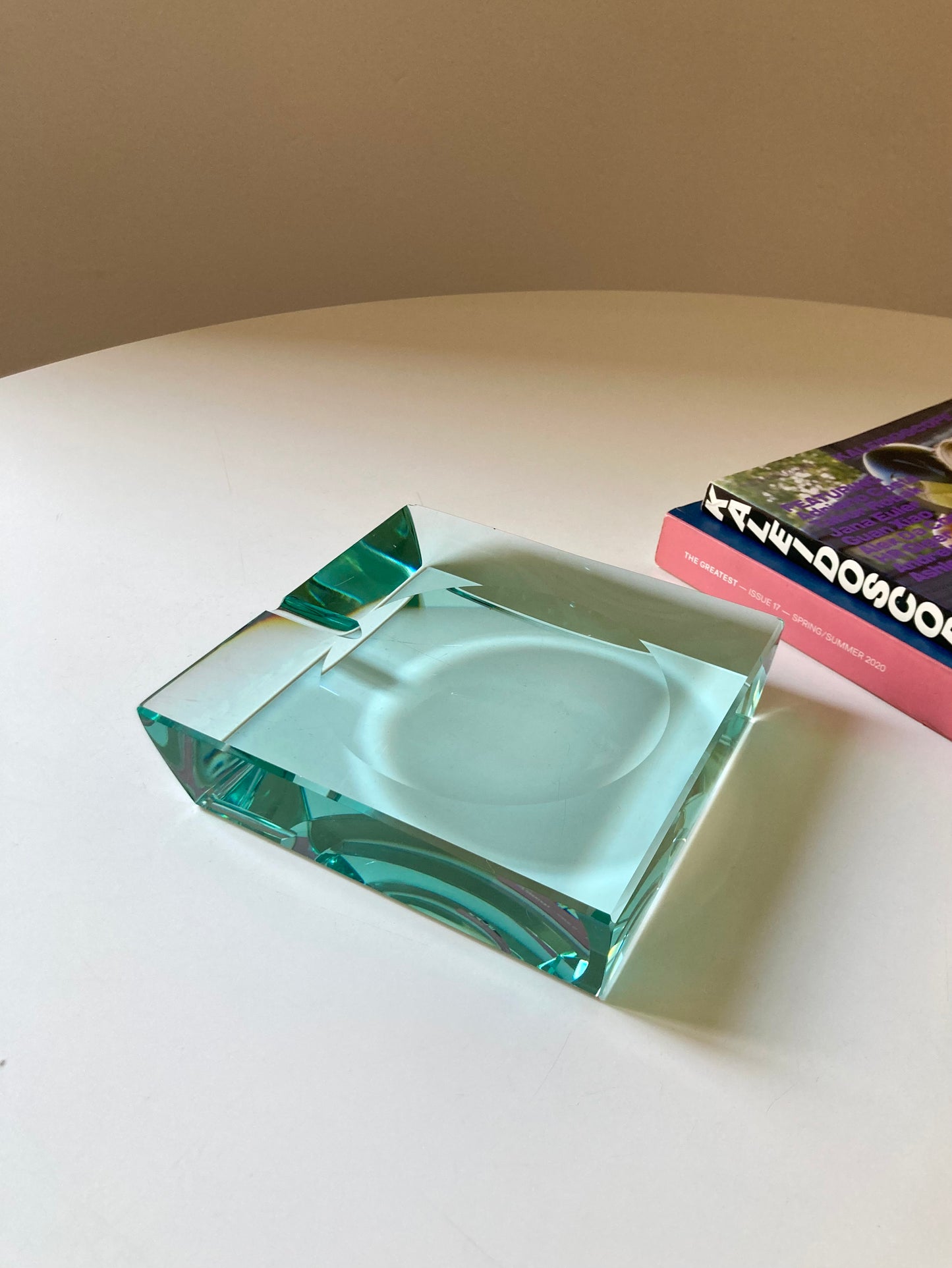 Square glass ashtray