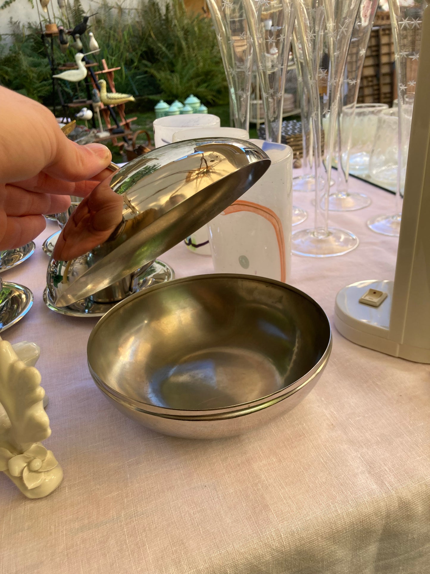 Scatola vintage in acciaio