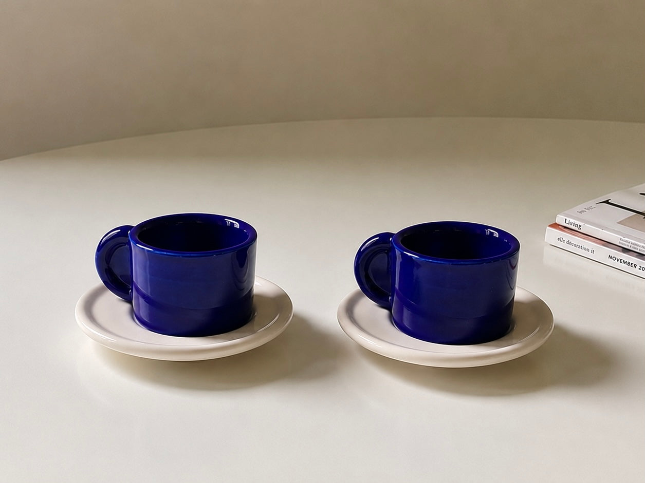 Set 4 tazzine da caffè in ceramica