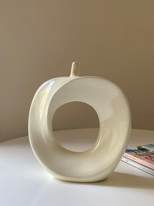 Grande vaso bianco in ceramica