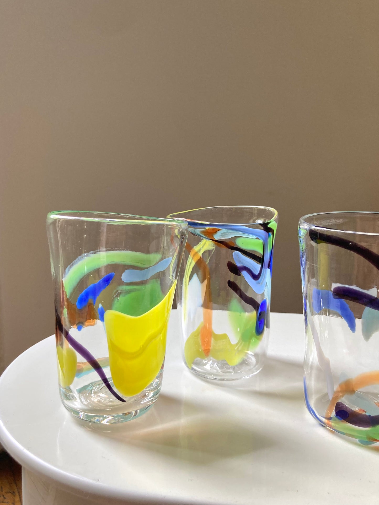 Set of 4 handmade Murano glasses