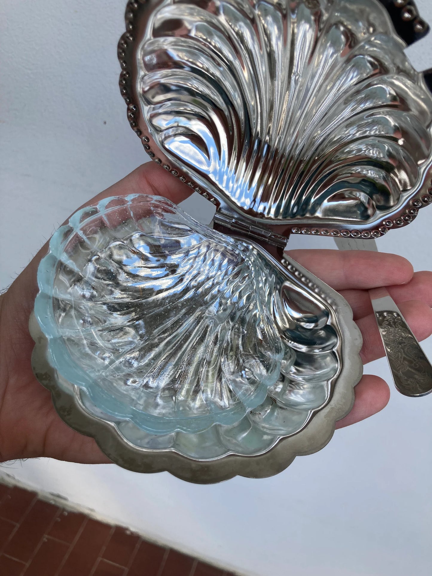 Conchiglia porta burro con spatolina